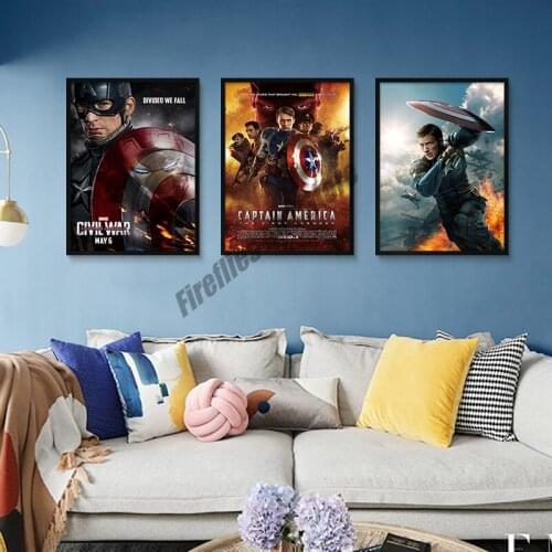 5D Diamond Painting Full Round Mosaic Avengers 4 Marvel Captain America Movie Diamond Embroidery Cross Stitch Kits Home Decor