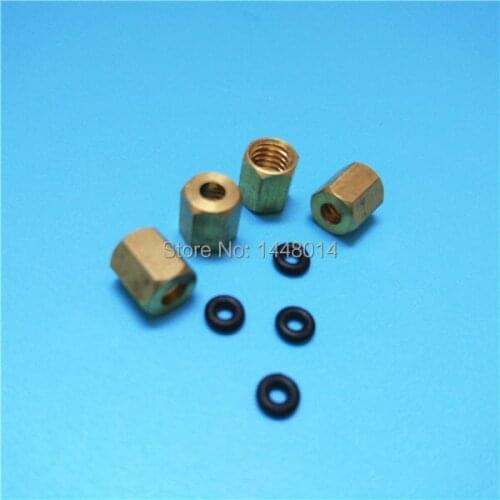 10pc Inkjet printer DX4 DX5 TX800 ink damper connector 4X3MM screw nut with O ring for Twinjet Titan-jet Xenons Xuli dumper clip