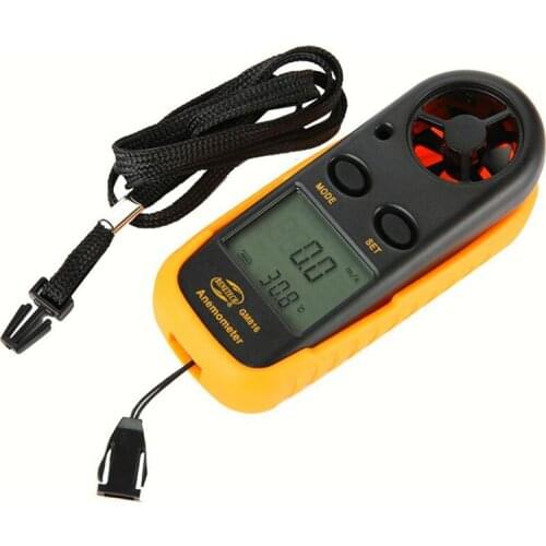 Digital Anemometer 0-30m/s Wind Speed Meter -10 ~ 45C Temperature Tester Anemometro with LCD Backlight Display