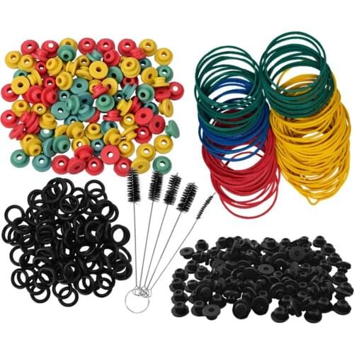 Tattoo Machine Parts Tattoo Rubber Bands Tattoo Grommets Tattoo O-rings Tattoo Nipples and Cleaning Brush Set for Tattoo Needles