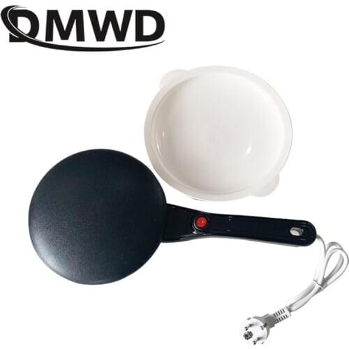 DMWD Electric Crepe Maker Breakfast Pizza Machine Pancake Baking Pan Cake Non-stick Griddle Chinese Spring Roll Cooking Tools EU