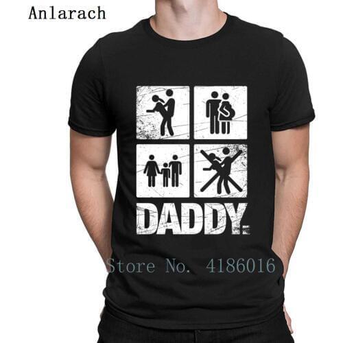 No More Sex For Daddy T Shirt Anti-Wrinkle Spring Building Normal Round Collar Short Sleeve Designs Slim Shirt
