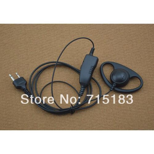 ICOM S/S1 Plug Connctor D-ring 1-Wire Earpiece MIC with PTT (Push to Talk) For ICOM IC-F11 IC-F21 IC-V82 IC-U82 VERTEX VX-200
