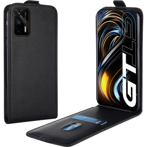 Flip Up and Down Leather Case for Realme GT 5G RMX2202 RMX2020 RMX2021 Vertical Cover for Realme GT 5g Case Phone Bag