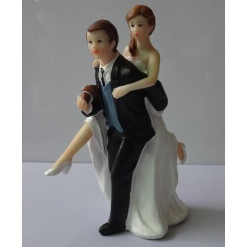 Cake Toppers Dolls Bride and Groom Figurines Funny Casamento Wedding Cake Toppers Stand Topper Decoration Supplies