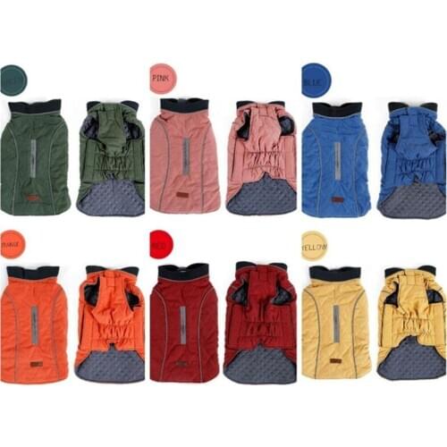 Pet Jacket Autumn/Winter Style Thickened Reflective Jacket Vest Large Dog Clothing Reflective Warm Dog Clothing