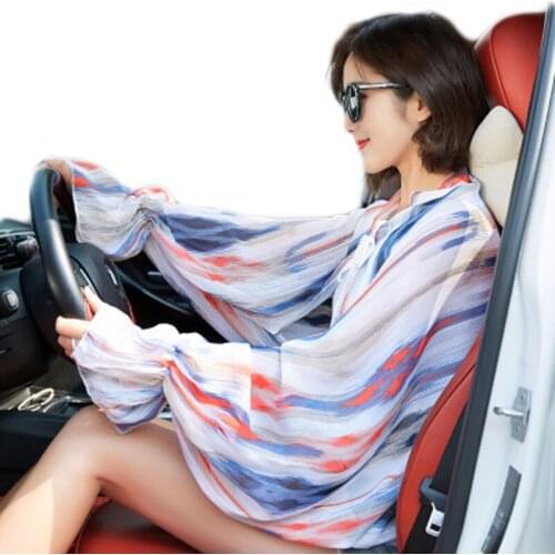 2020 Summer New women Shawls wraps Sunscreen Scarves Poncho Sun Protection driving Shawl Beach Shawl Bikini Cover Pashmina