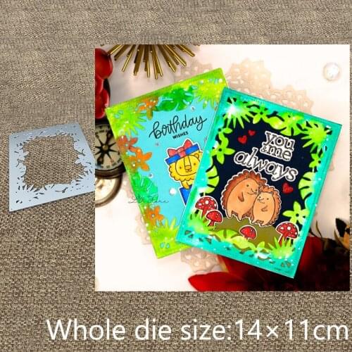 New Design Craft Metal stencil mold Cutting Dies Tropical Frame decoration scrapbook die cuts Album Paper Card Craft Embossing