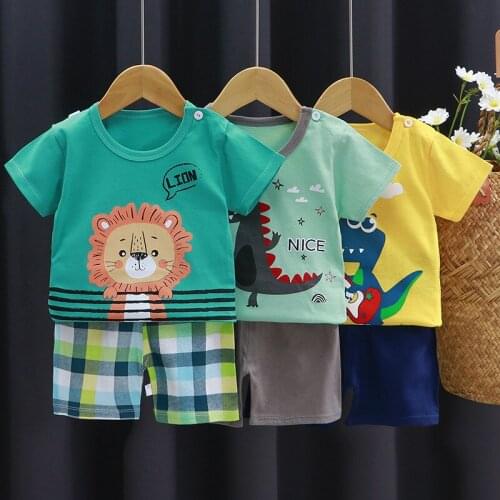 Baby Boy Clothes Tops Shorts Set Baby Tops Playwear Summer Toddler Boy Outfits