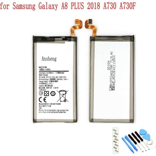 Ansheng Original EB-BA730ABE 3500mAh battery For Samsung Galaxy A7 A730 A730X 2018 Edition A8 plus Mobile Phone