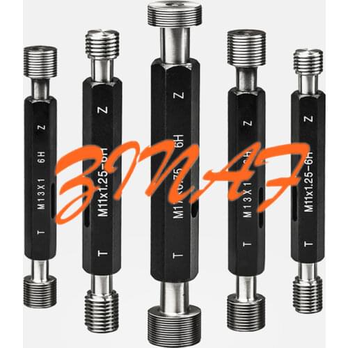 Thread Plug Gauge/Thread ring gauge GO/NO GO Gage Metric Gauge 6H Precision Internal Screw Gage Fine,Pitch Thread Test Tool