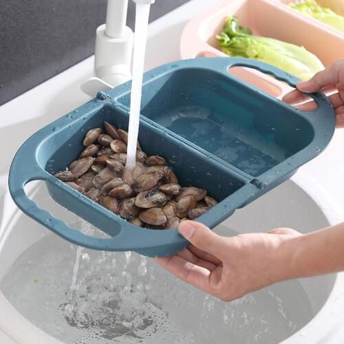 Foldable Fruit Vegetable Washing Basket Strainer Colander Home Kitchen Storage Organizer Basket Drip Baskets корзина для белья