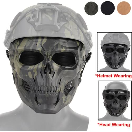 Airsoft Paintball Skull Tactical Mask Outdoor Sports Motorcycle Cycling Shooting Hunting Mask Men Women Cs Military Masks