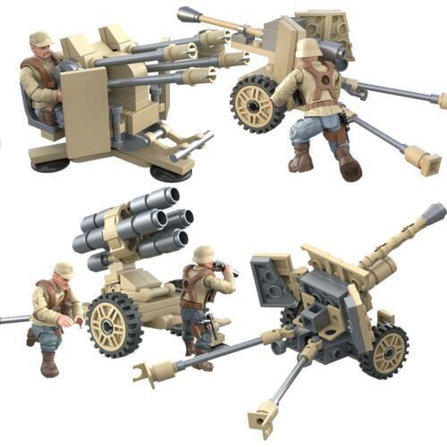 Military series World War II Battle of Tunisia Special forces soldier weapon DIY Model Building Blocks Toys Gifts