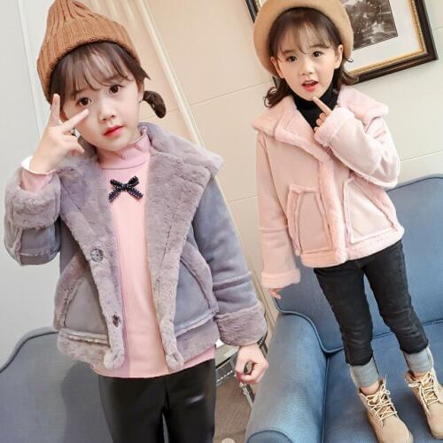 Winter Toddler Girls Coats Thicken Plus Velvet Coat for Girl Kids Clothing 1 2 3 4 5 Years Baby Child Jackets Girls Snow Wear