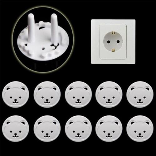 10pcs Baby Safety Child Electric Socket Outlet Plug Protection Security Two Phase Safe Lock Cover Kids Sockets Cover Plugs home