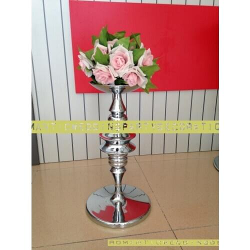 10 PCS 46cm /18" Silver wedding party road lead Wedding Table centerpiece Flower vase Party Decoration