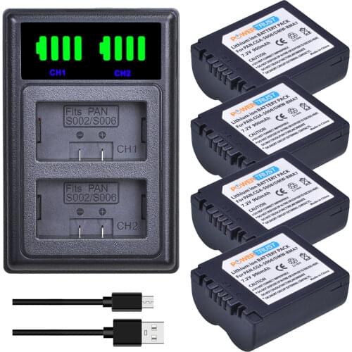 2x CGA-S006 DMW-BMA7 Batteries and Battery Charger for Panasonic Lumix DMC-FZ7, DMC-FZ8, DMC-FZ18, DMC-FZ28, DMC-FZ30, DMC-FZ35