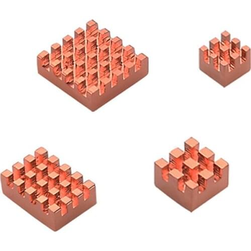 Raspberry Pi 4 Heat Sink 4pcs Copper Cooling Kit Heat Dissipation Radiator Heat Sink For Raspberry Pi 4 Model B Pi 4B