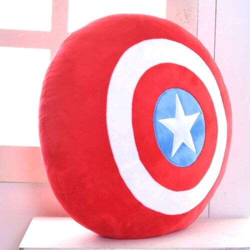 42CM Disney Marvel The Avengers Toys Superheroes Captain America 2 Shields Plush Pillow Stuffed Doll Toys Classic Kids Gift
