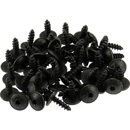 COSTLYSEED 50Pcs Engine Cover Undertray Splashguard Wheel Arch Grille Bumper Skirt Torx Screws Fastener Clips For Golf