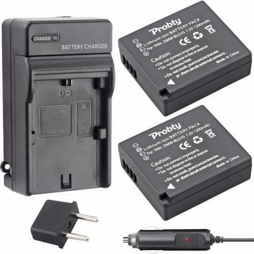 2x DMW-BLG10 DMW BLG10 Battery + Charger for Panasonic Lumix DMC-ZS60 DMC-ZS100 DMC-GX7 GX85 DMC-LX100 DMC-GF3 DMC-GF5 DMC-GF6