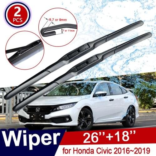 For Honda Civic 10 2016 2017 2018 2019 Car Wiper Blades 10th Gen 10 FC FC1 FC2 FC5 Front Windshield Wipers Car Accessories Goods