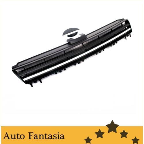 Badgeless Matty Black Single Silver Line Front Center Grille for Volkswagen Golf MK7 -Free Shipping