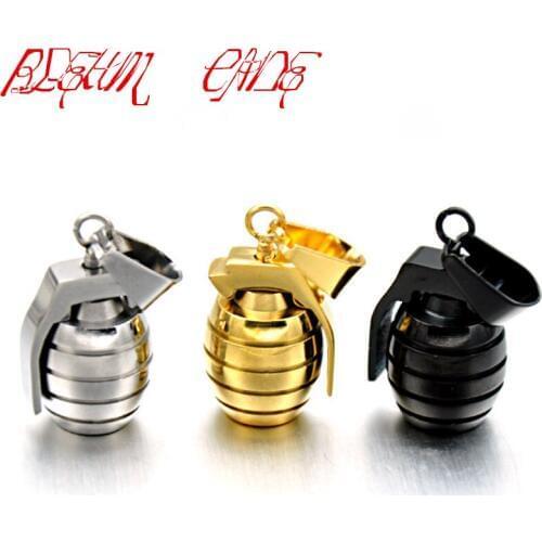 BLEUM CADE Men' Stainless Steel Dumbbell Necklace Pendants Fitness Guru Personality Pendant Gift for Male wholesale