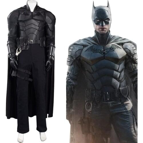 Bruce Wayne Cosplay Costume Outfits Jumpsuit With Cloak Halloween Carnival Suit