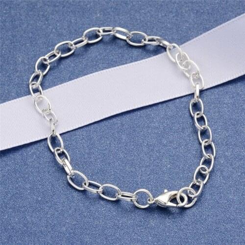 10 strands Bracelet Making Iron Cross Chain fit DIY Fashion Charm with Lobster Claw Clasps 205mm long