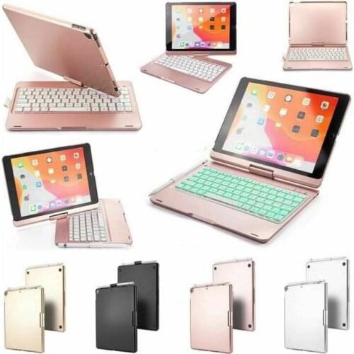 Rotate For iPad 10.2 2019 7th Gen Wireless Bluetooth Backlit Keyboard Case Cover