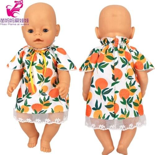 17 inch baby doll Neck floral skirt 18 inch girl doll dress for children girl new yer gifts