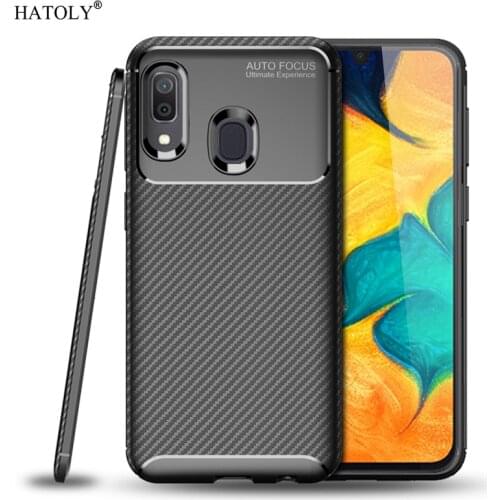 For Samsung Galaxy A30 Case For Samsung A30 Soft Silicone Back Cover Shockproof Bumper Carbon Fiber Phone Case For Samsung A30