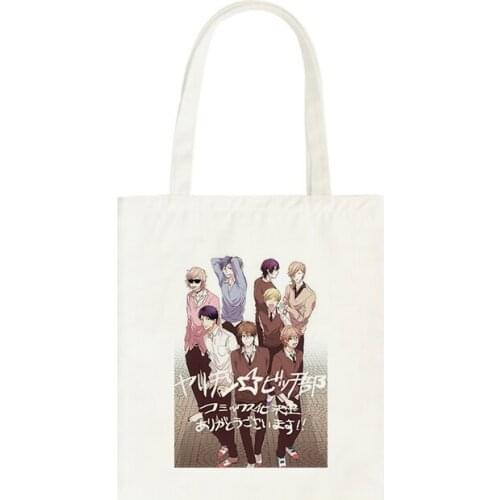 Ulzzang Yarichin Club Canvas Bag Vintage Casual Hip Hop Harajuku Womens Large Capacity Japanese Cartoon Womens Shoulder Bags