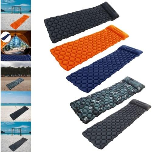 Compact Inflatable Camping Mattress Lightweight Sleeping Pad Nylon+TPU Hiking Trekking Travel Air Mat Foldable