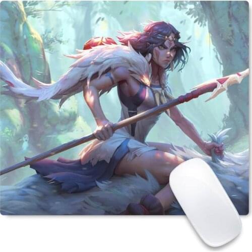 Anime Princess Mononoke Laptop Computer Mousepad Non slip Cushion Square Thickness 2mm