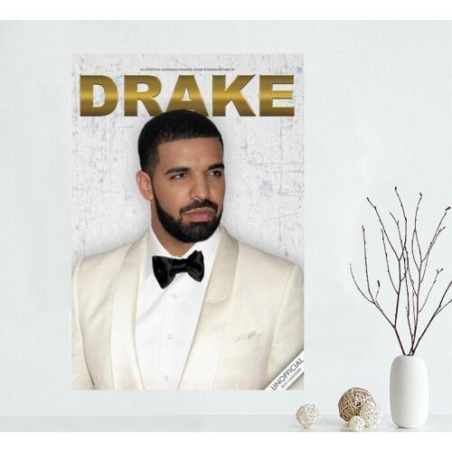 Nice Aubrey Drake Graham Canvas Poster Bedroom Home Decoration Wall Poster Art Print Silk Fabric Gift For Friend 50x75CM,60x90CM