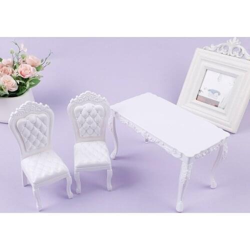 Doll House 1:6 Kitchen Furniture Dining Table Chair Computer Office Desk Chair