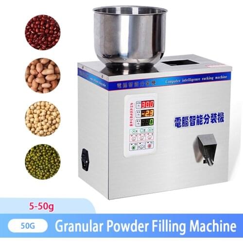 50G Weighing Filling Machine Tea Leaf Grain Medicine Seed Salt Rice Quantitative Big Particle Filler Packing Machine 220V/110V
