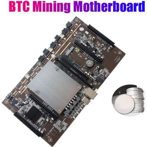 BTC Mining Motherboard BTC79X5 V1.0 LGA 2011 DDR3 Supports 32G 60mm Pitch Support RTX3060 Graphics Card for BTC Miner