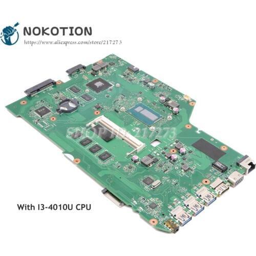 NOKOTION Laptop Motherboard For ASUS X751L K751L K751LN X751LK X751LD MAIN BOARD REV 2.0 SR16Q I3-4010U CPU 820M
