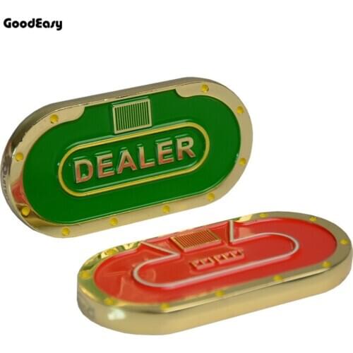 Metal Poker Dealer Button Pokers dealer texas hold'em New poker chips 75g Casino Board Game Accessories 1pcs