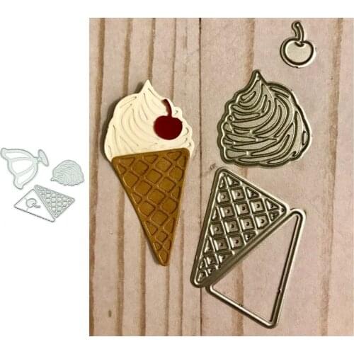 Ice Cream Metal Cutting Dies for Scrapbooking Handmade Tools Mold Cut Stencil New DIY Card Make Mould Model Craft Decoration