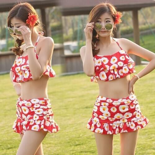 2020 New Sexy Women Bikini Set Swimwear Halter Vest Tops Swimsuit Beach Bathing Suit Female Summer Two Piece Swimskirt