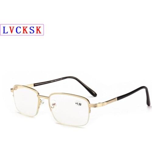 Blue Light Blocking Reading Glasses Magnifier Men Ultralight Metal Semirim Presbyopic Eyeglasses Fatigue Prevention Spectacle N5