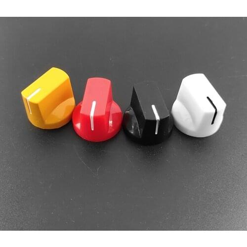 4Pcs Colorful ABS Flat Head Guitar Pedal Guitar AMP Knob Electric Guitar Pot Potentiometer Knobs Guitar Parts