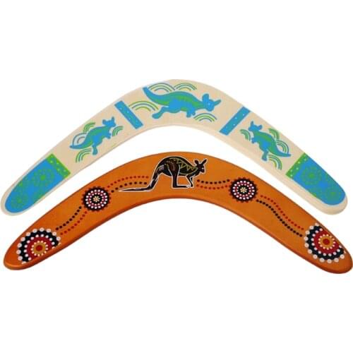 Genuine Wooden New Kangaroo Throwback V Shaped Boomerang Flying Disc Throw Catch Outdoor Game