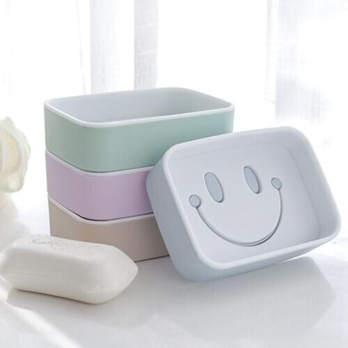 Portable Soap Holder Double-layer Bathroom Accessories Plastic Shower Soap Dish Non-slip Draining Tool Drainage Soap Box