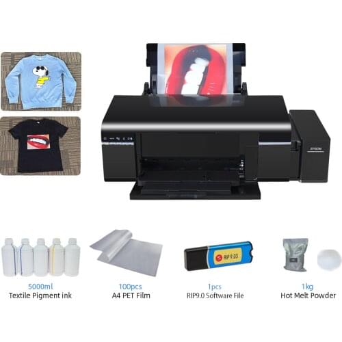 For Epson L805 A4 DTF Printer PET Film DTF Transfer Printing Machine Direct To Film T-shirt Printer With Ink All Kinds of Fabric